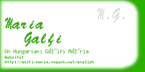 maria galfi business card